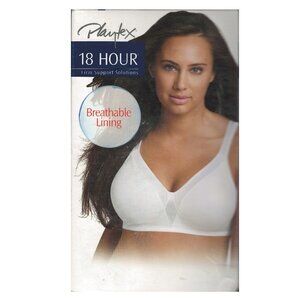2x Playtex #4803 Bra 18 Hour Firm Support Size 40D NWT Wireless
